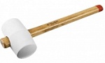 Киянка резиновая 75мм 680г белая с деревянной ручкой ЗУБР МАСТЕР 20511-680