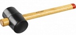 Киянка резиновая 65мм 450г черная с деревянной ручкой ЗУБР МАСТЕР 2050-65